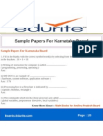 Sample Papers for Karnataka Board
