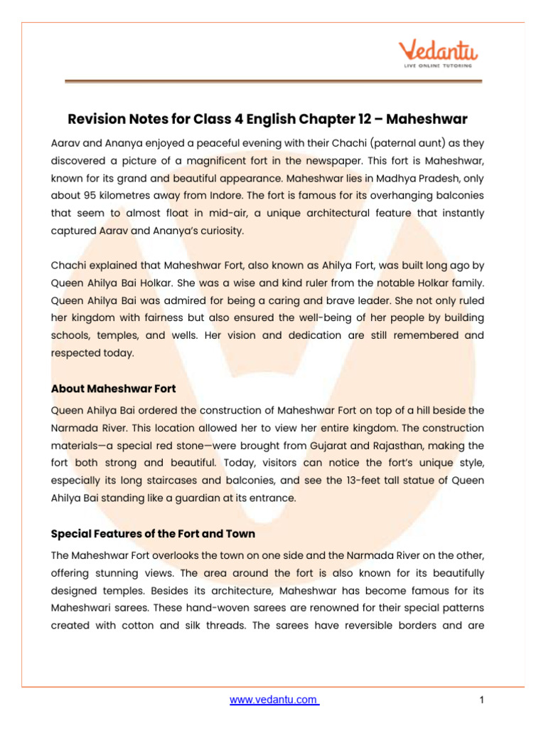 CBSE Notes Class 4 English Chapter 12 by Me | PDF