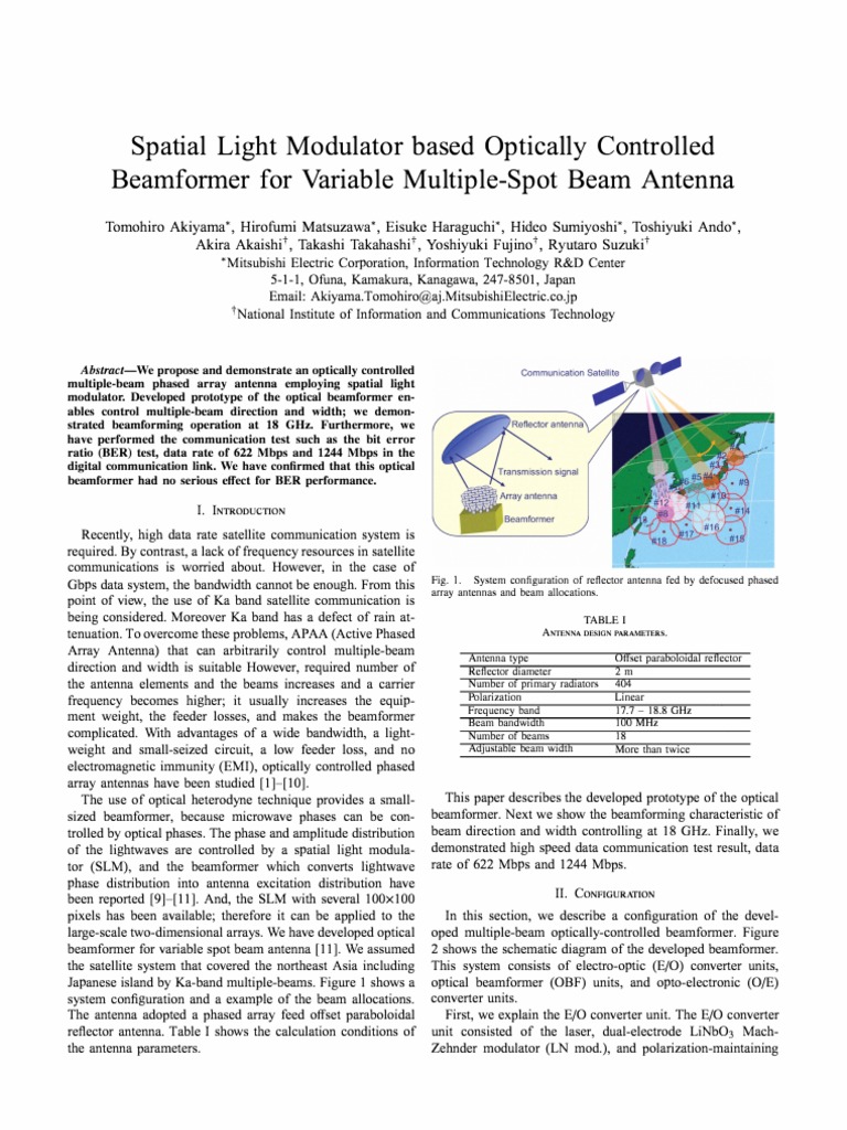 Optically Controlled Beamforming | PDF | Polarization (Waves) | Amplitude