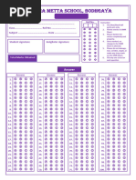 60-Question Answer Sheet Template | PDF