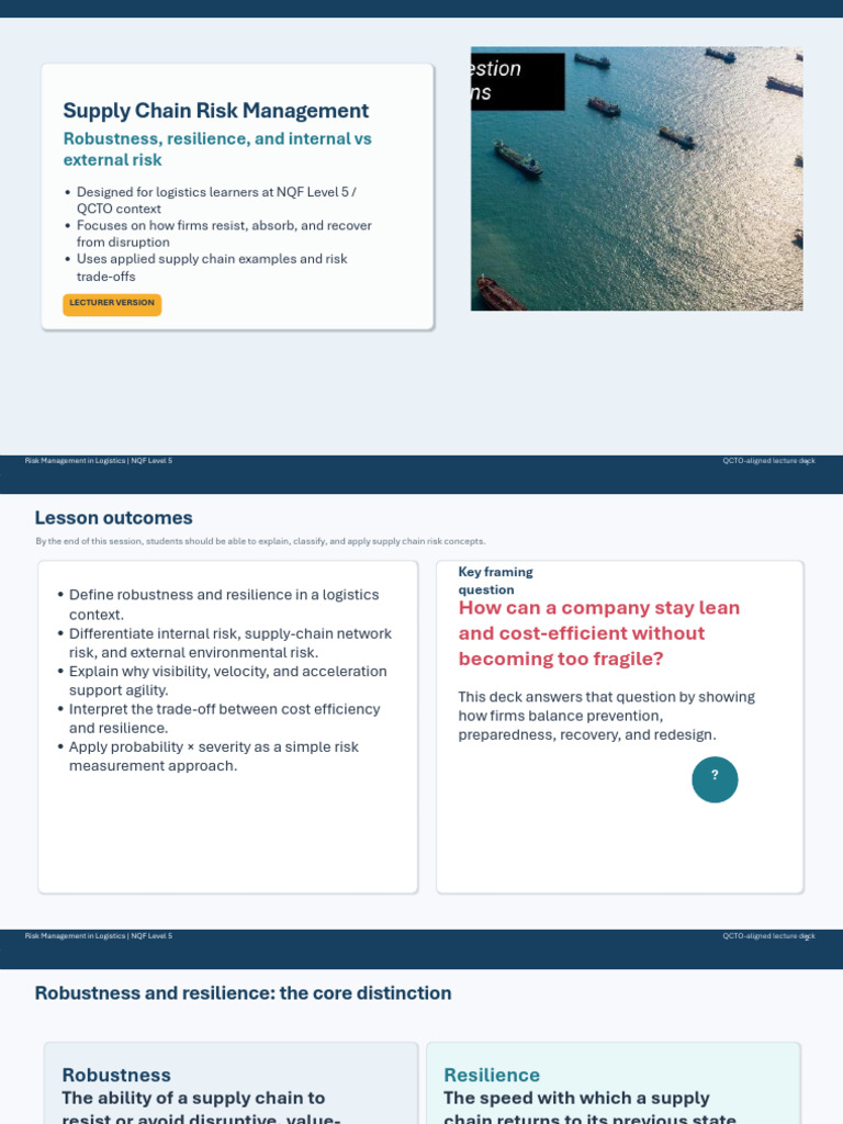 Supply Chain Risk Nqf5 Expanded | PDF | Supply Chain | Risk Management