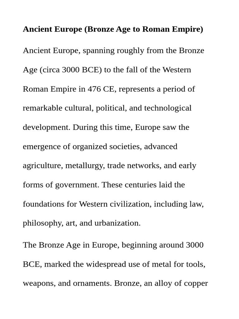 History of Europe 2 | PDF | Roman Empire | Europe