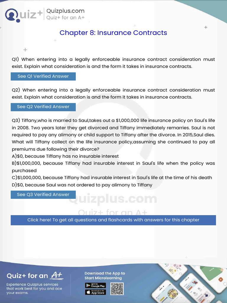 When Entering Into A Legally Enforceable Insurance Contract ...