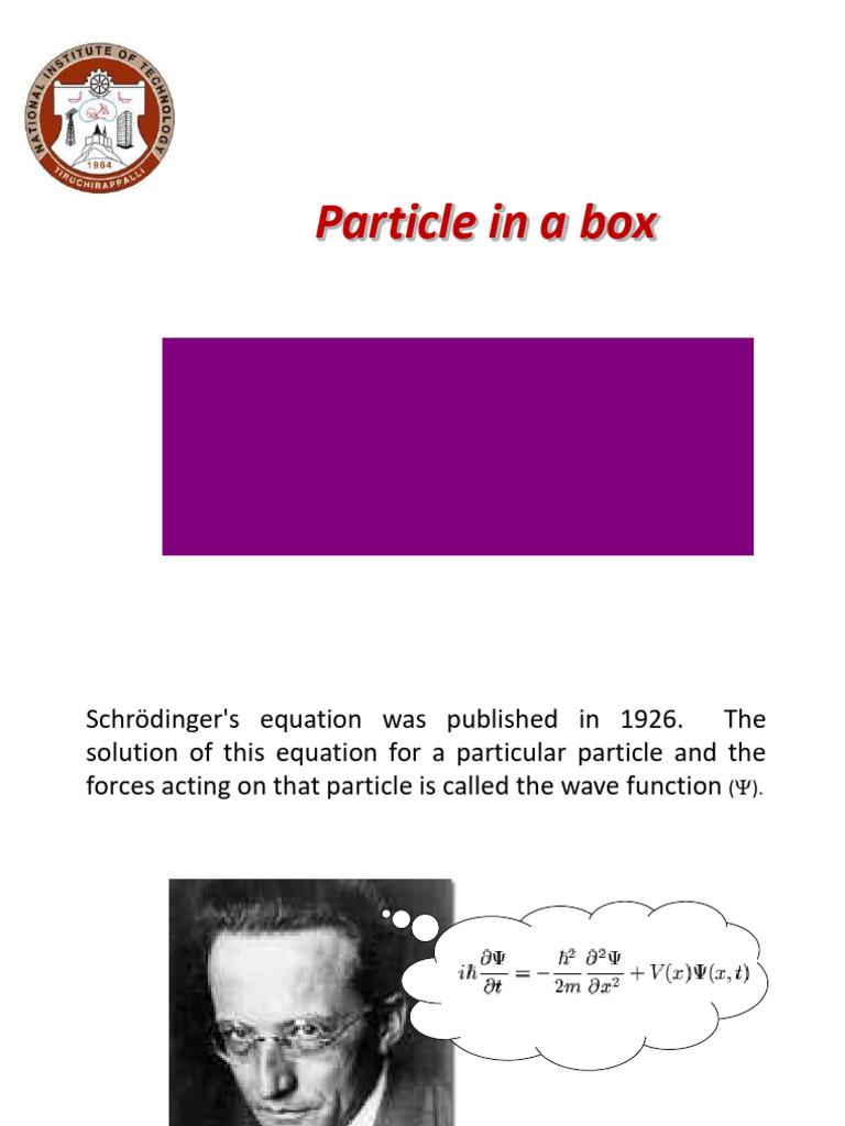 Particle in Box BTech | PDF