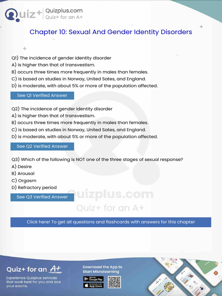 The Incidence of Gender Identity Disorder | PDF