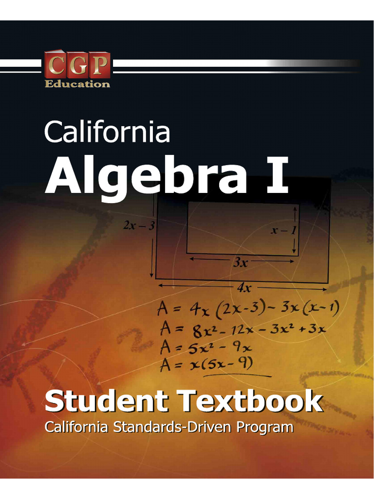 CGP California Algebra I - Student Textbook | PDF
