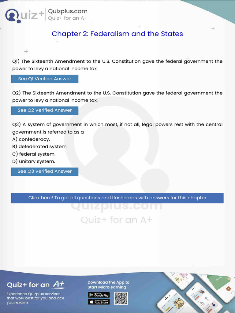 The Sixteenth Amendment To The Us Constitution Gave The Federal ...