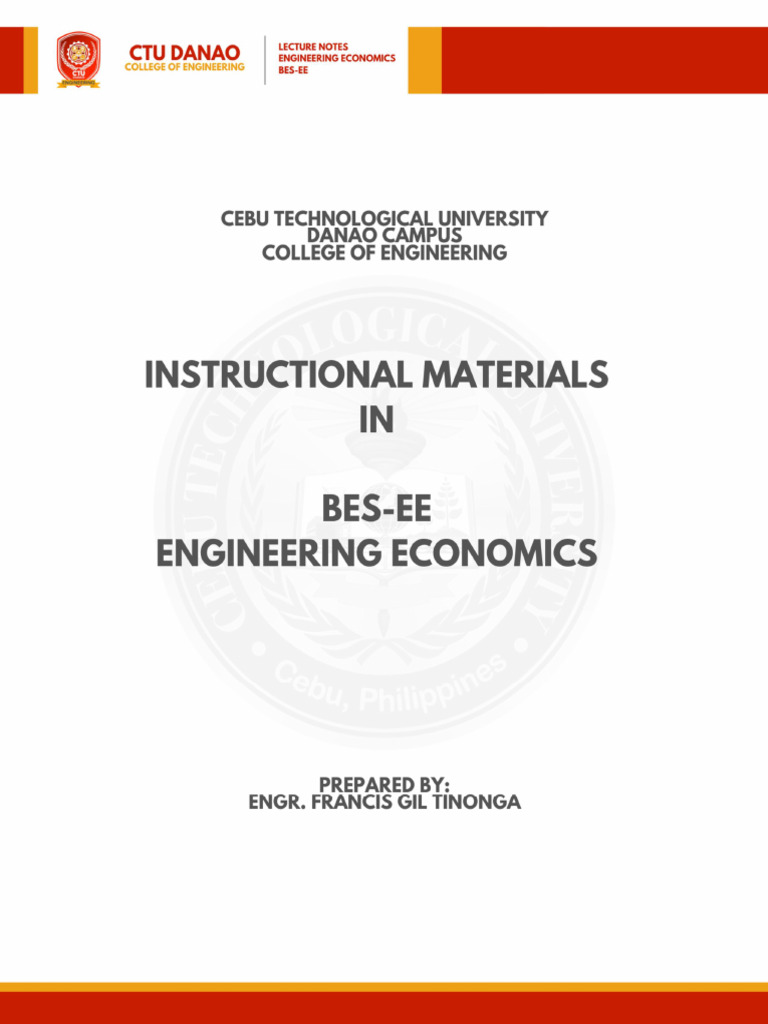 Bes Eeengineering Economics Chapter 1 Economics | PDF