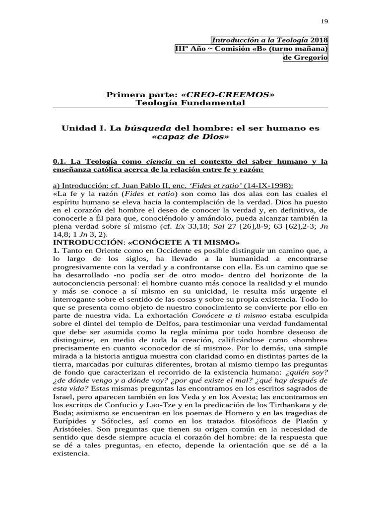 01 U. I. La Búsqueda Del Hombre, El Hombre Es Capaz de Dios (Compatible ...