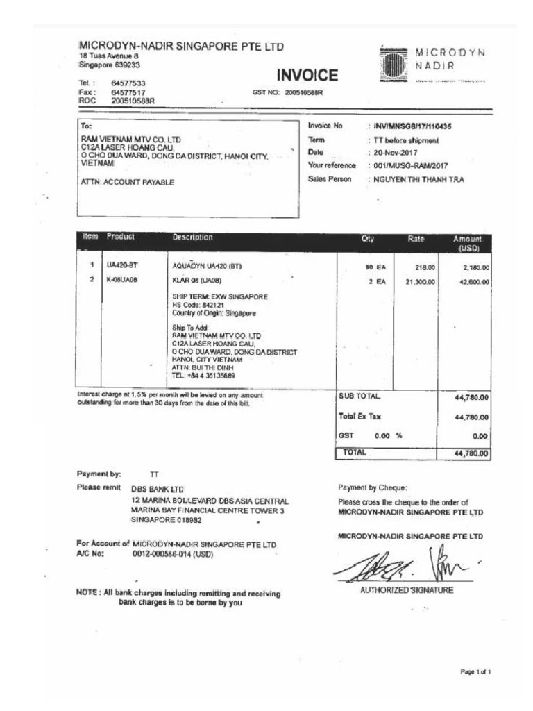 Invoice (Sample) | PDF