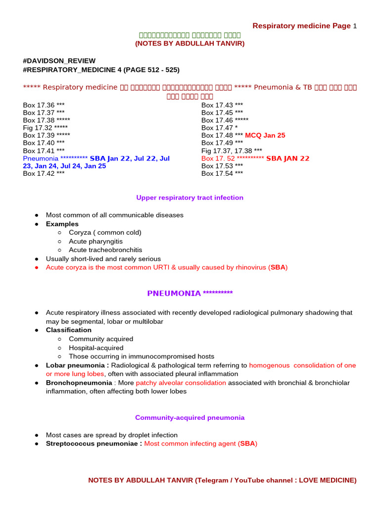 D - Respiratory 4 | PDF