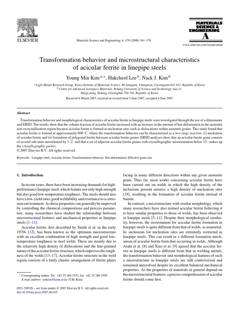 7-Transformation Behavior and Microstructural | PDF