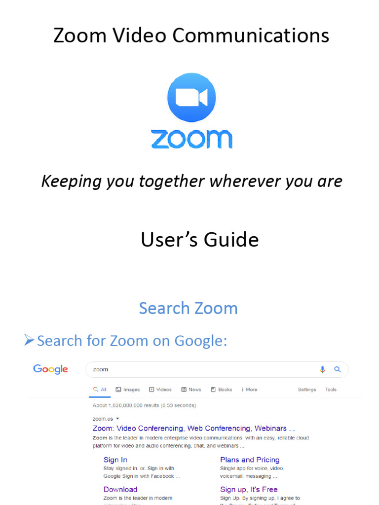 Zoom Meeting Application Presentation | PDF