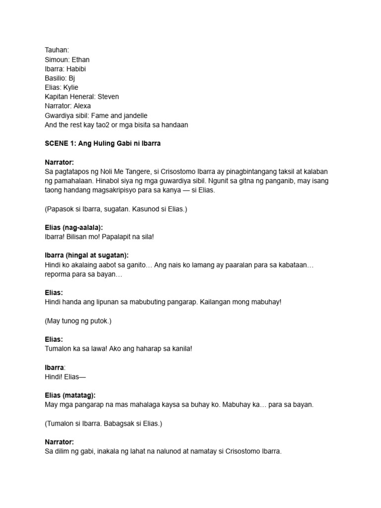 Si Simoun. Script 3 | PDF