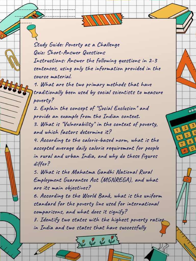 Poverty Questions | PDF