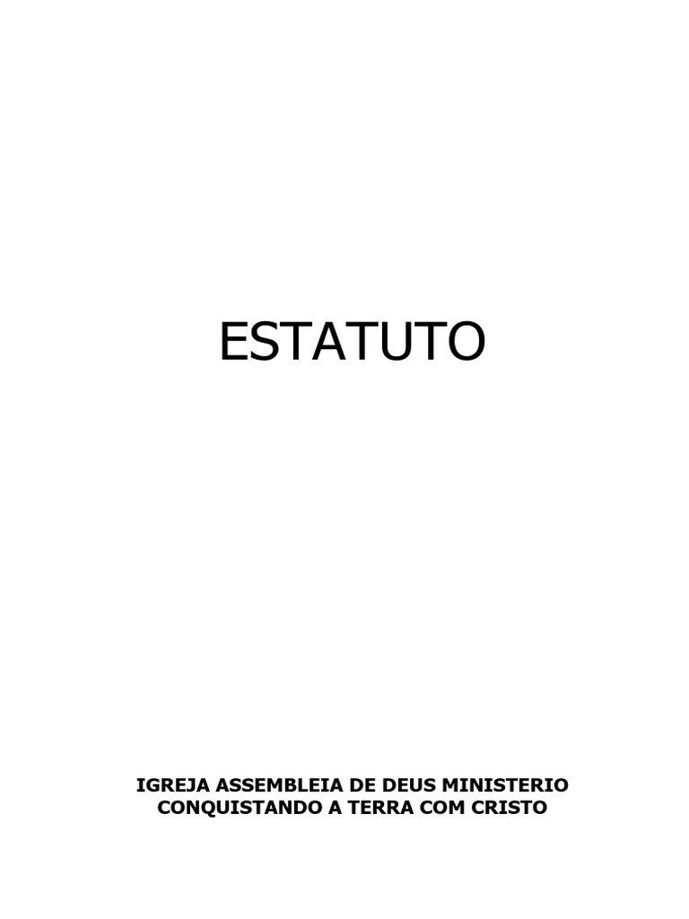 1 Alteração Estatuto Igreja Assembleia de Deus Conquistando | PDF