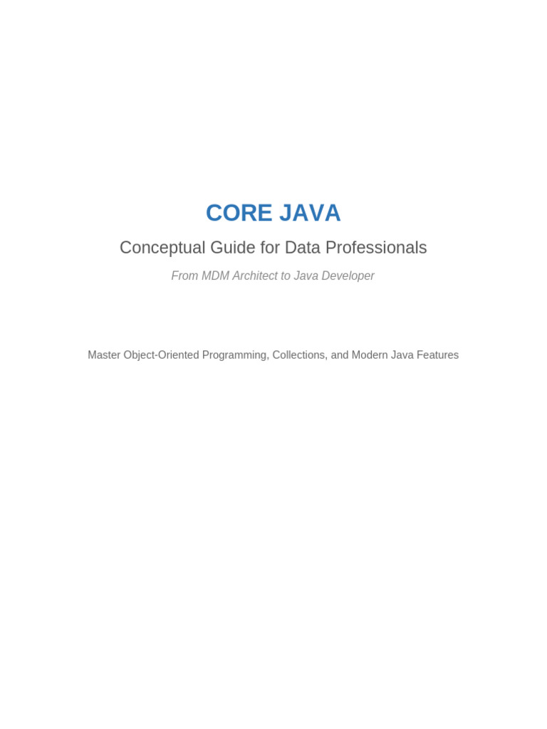 Core Java Tutorial | PDF
