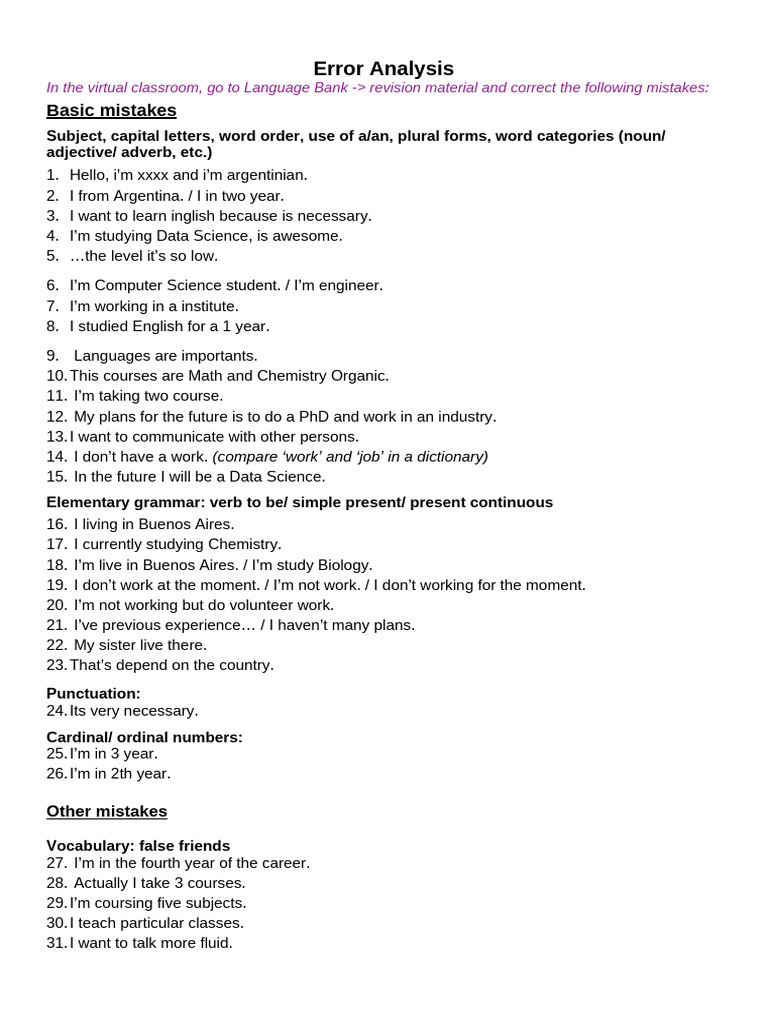 Error Analysis 1A 2024 | PDF