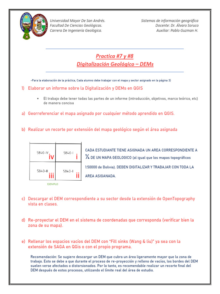 SIG I2025 - Practica 7 y 8 DigGeo - Dems | PDF