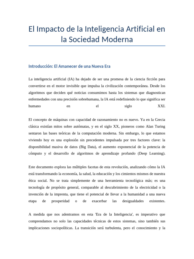 El Impacto de La IA 2026 | PDF