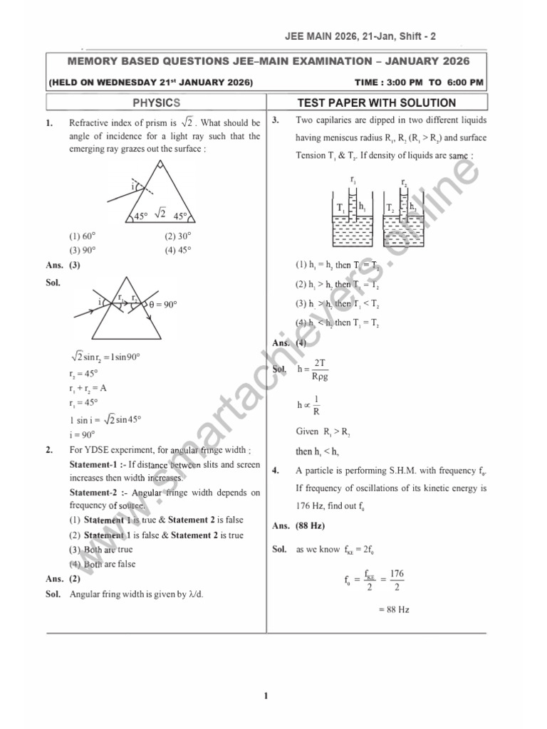 Jee 2 Class 1000001 | PDF