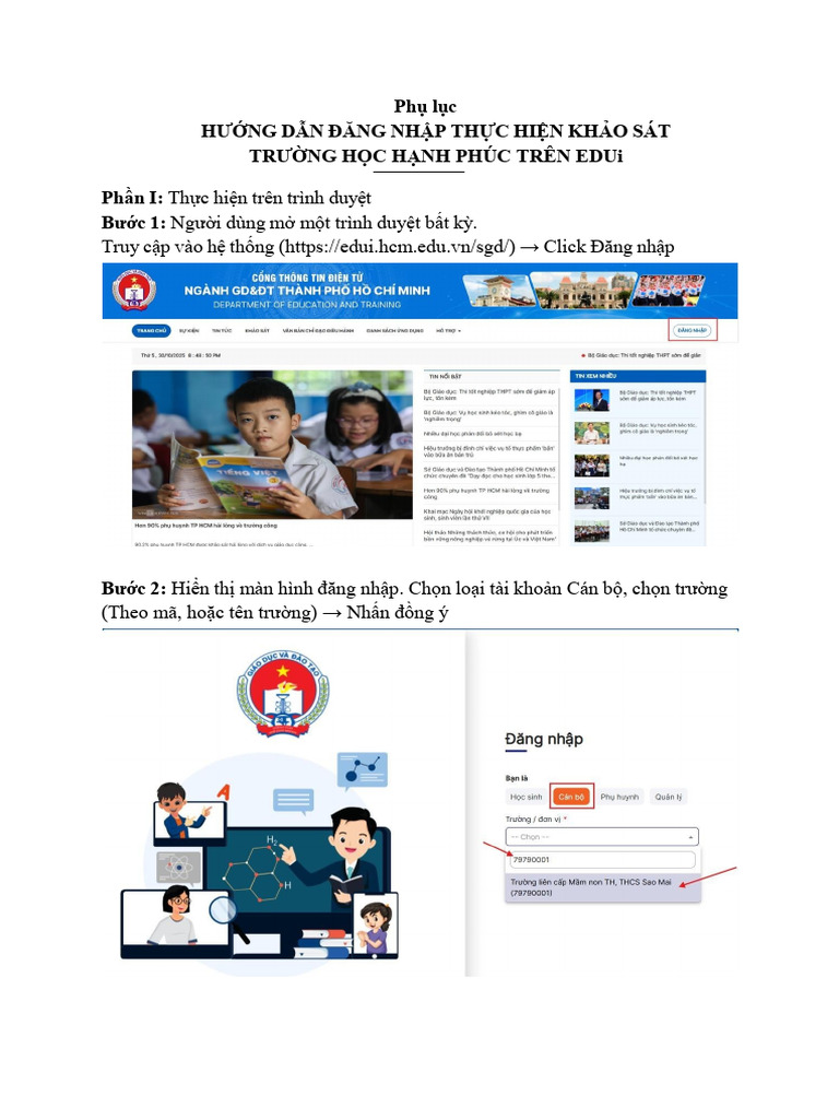 Phu Luc Huong Dan Khao Sat Tren Edui Docx 41120258 | PDF