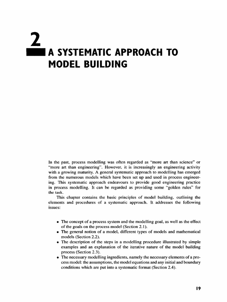 A Systematic Approach To Model Building | PDF