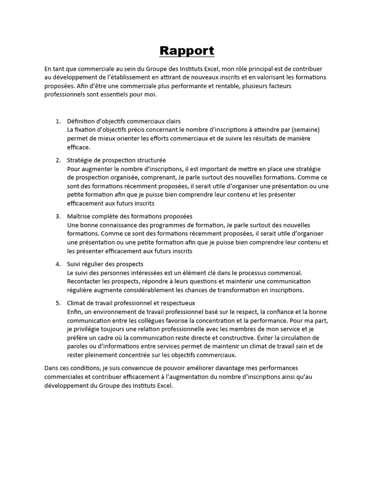 Rapport | PDF