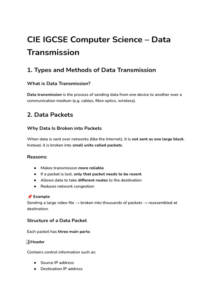 02 Data Transmission Cs Notes | PDF
