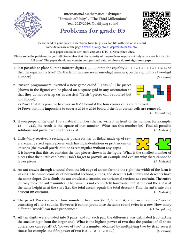 Fdi TM 25 26 Math Q Eng | PDF