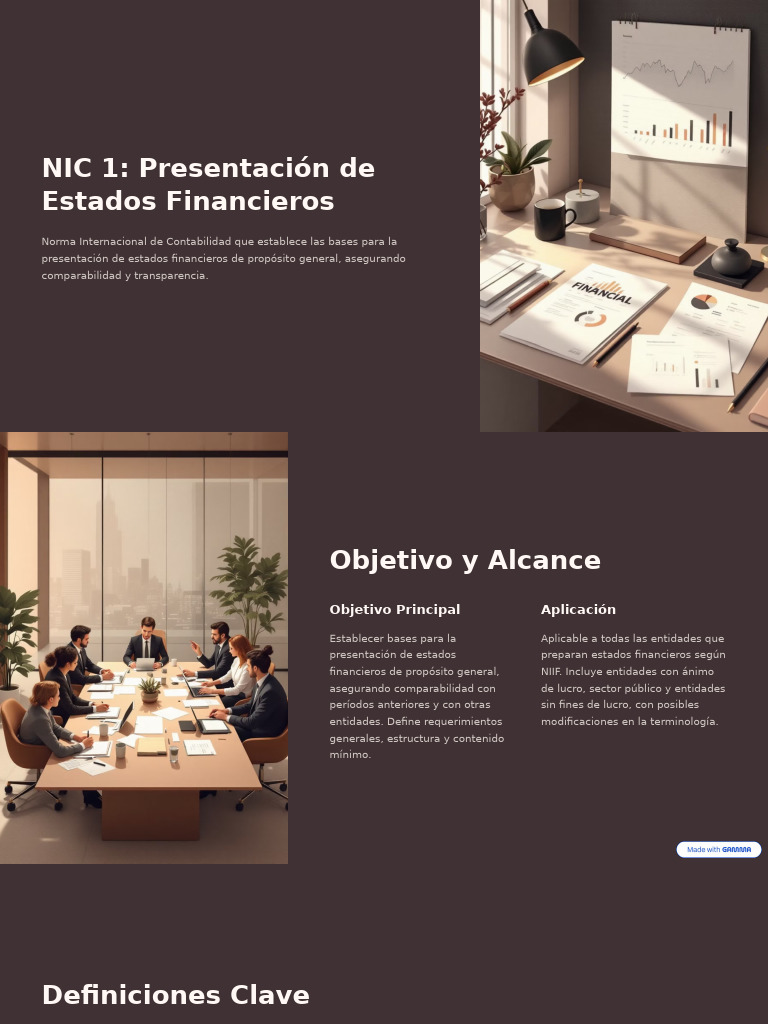 NIC 1 Presentación de Estados Financieros | PDF