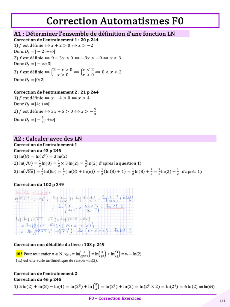 00 F0 LN Exo Correction | PDF