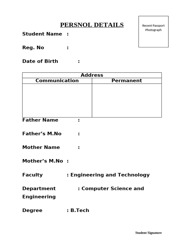 Students Profile | PDF