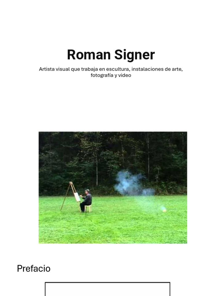 Obra de Roman Signer | PDF