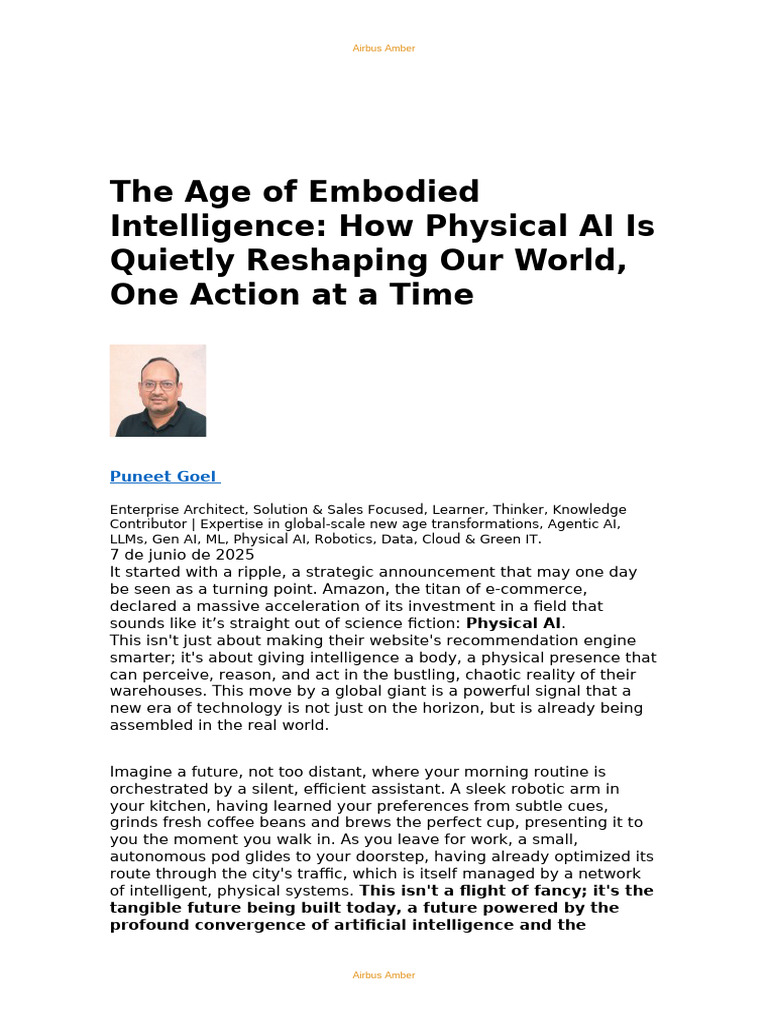 BUENO The Age of Embodied Intelligence II | PDF