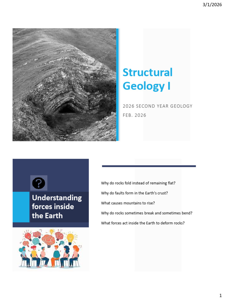 Structural Geology I Lecture Two 2026 | PDF