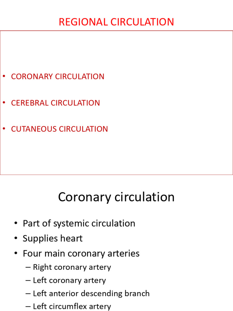 10.regional Circulation 1 | PDF
