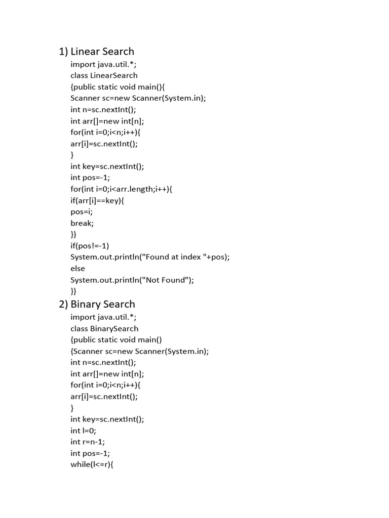 Linear Search | PDF