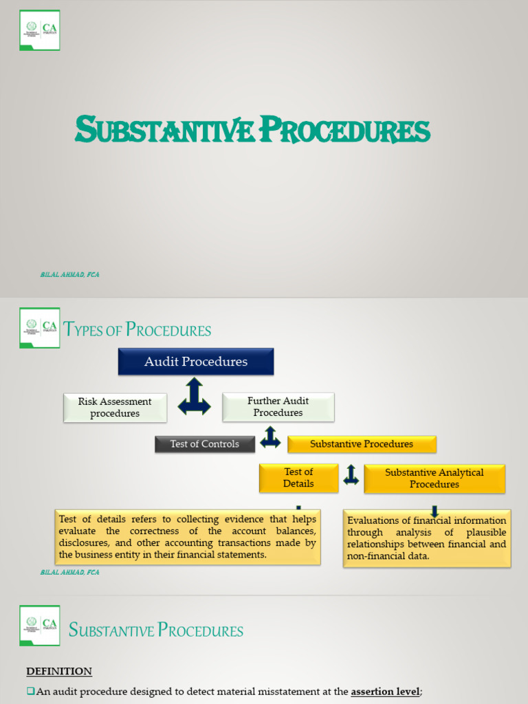 Substantive Procedures | PDF