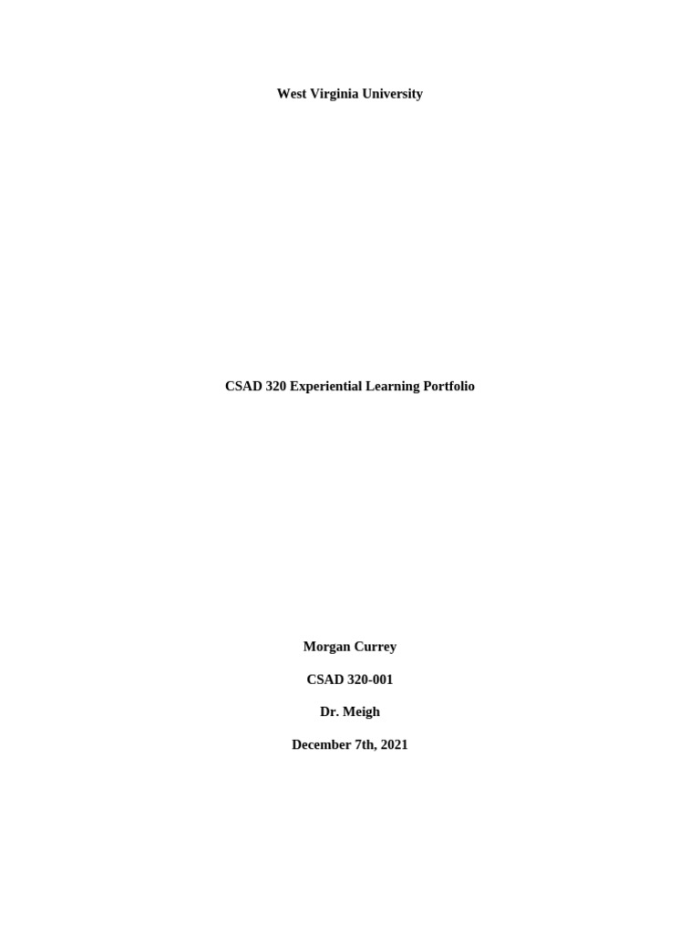Portfolio CSAD 320 | PDF