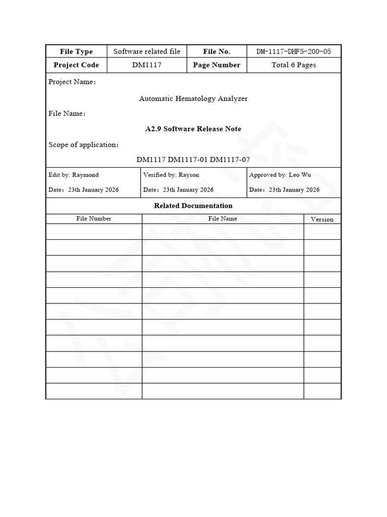 DH 800 Series Software Release Note A2.9 | PDF