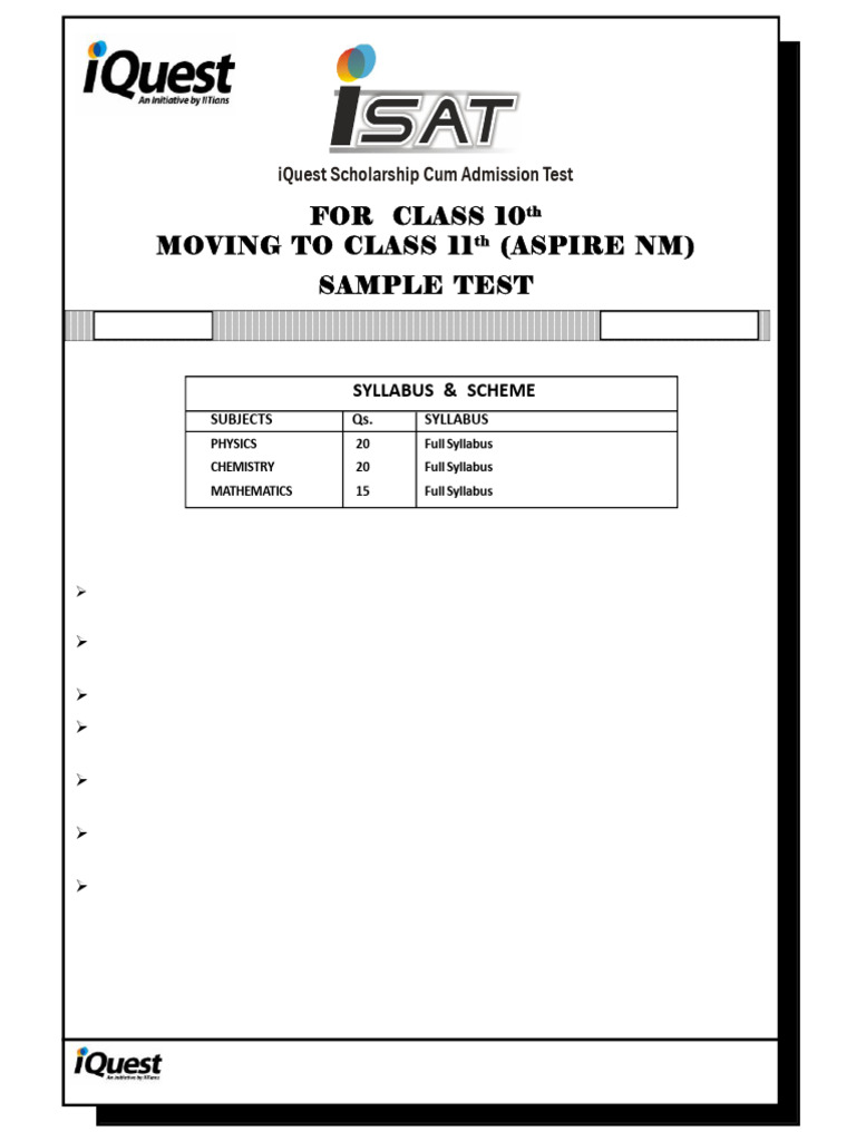 Sample Paper 11 TH NM | PDF