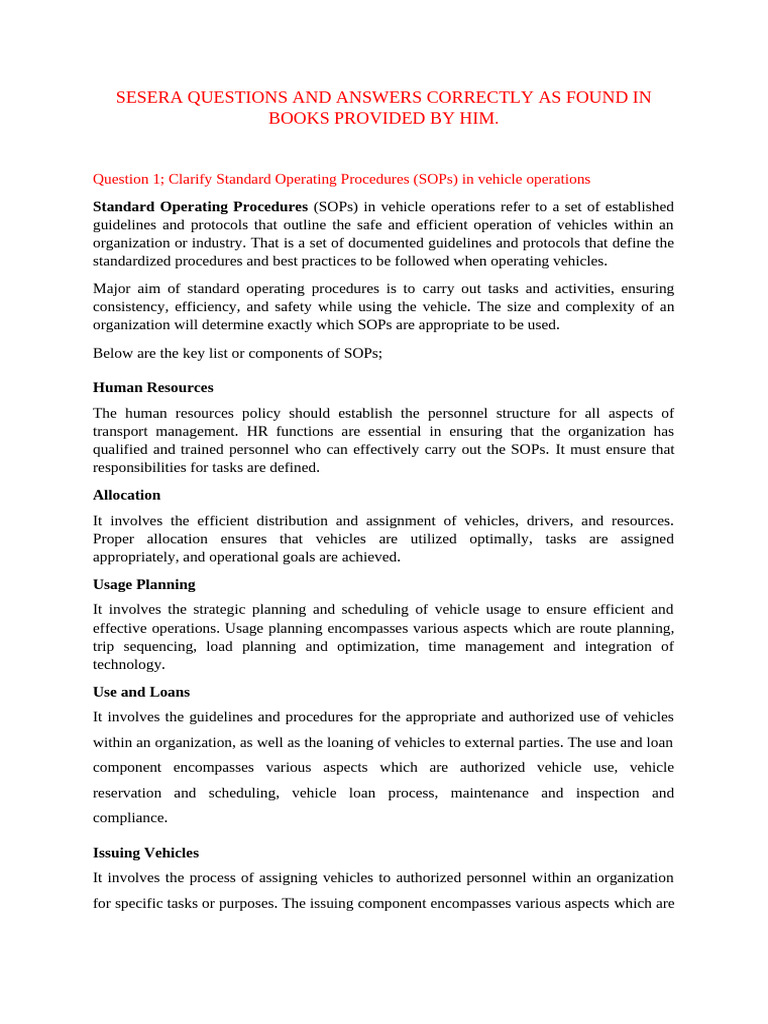 Question and Answers | PDF