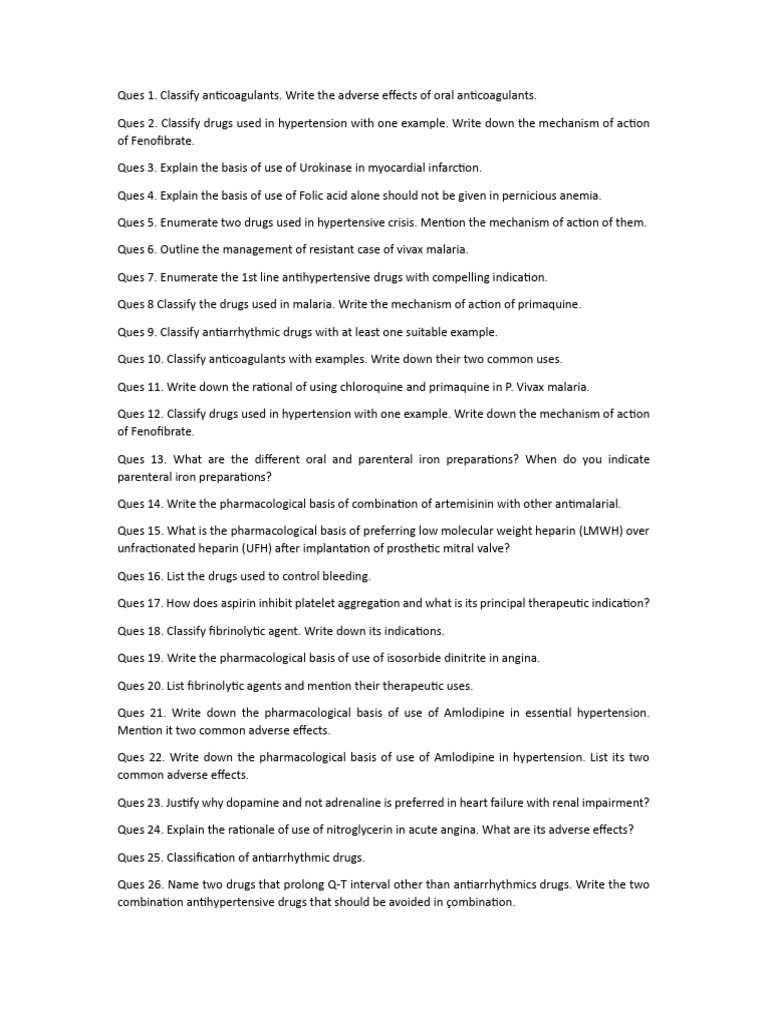 Pharma Paper III (PYQ) | PDF