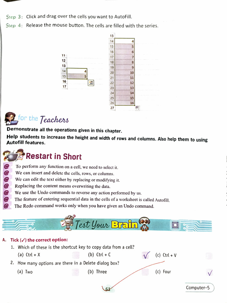 Bookwork of Class-5 (Ch-5 To Ch-8) | PDF