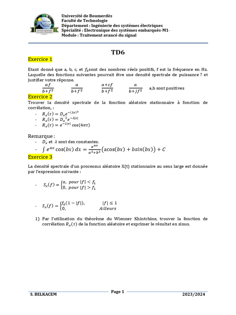 TD6 PSD | PDF