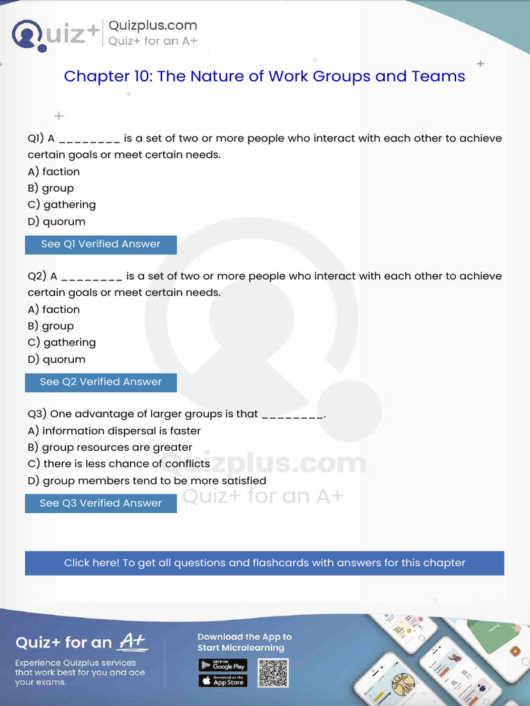 A Is A Set of Two or More People Who Interact With Each Other To ...