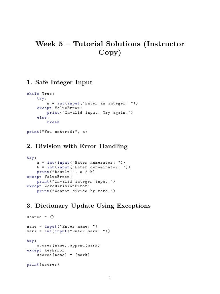 Session5 Solution Manual | PDF