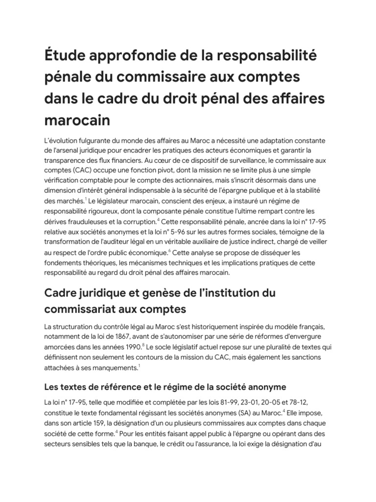 Responsabilité Pénale CAC Marocain 1 | PDF | Justice | Crime et violence