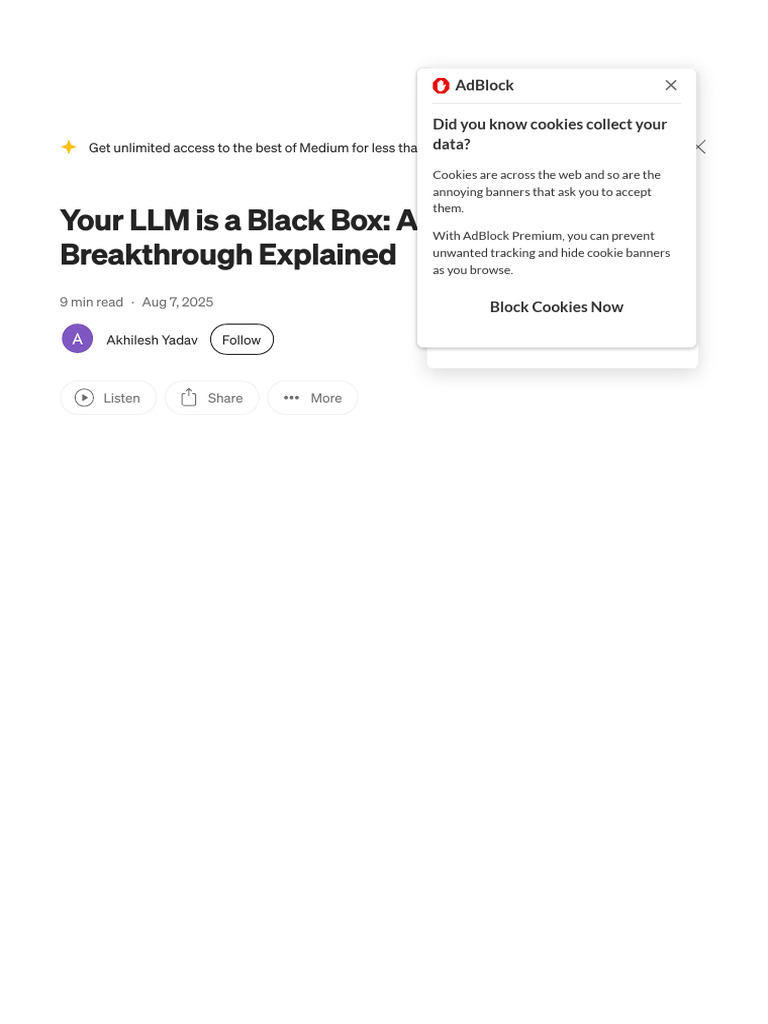 Your LLM Is A Black Box - Anthropic's Breakthrough Explained - by ...